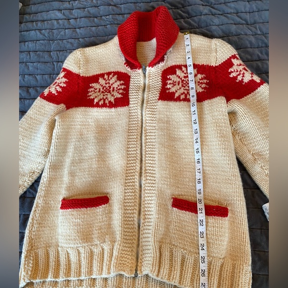 Wool Sweater Hand Made Knit - Canada Vintage 60s/70s sweater. - Picture 6 of 7